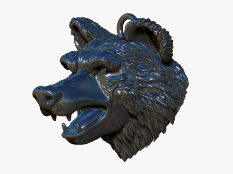 Bear head pendant Model do druku 3D