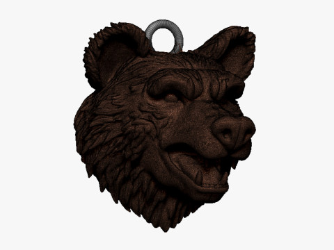 Bear head pendant Model do druku 3D