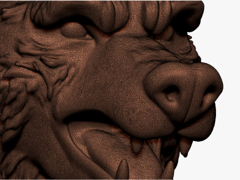 Bear head pendant Model do druku 3D