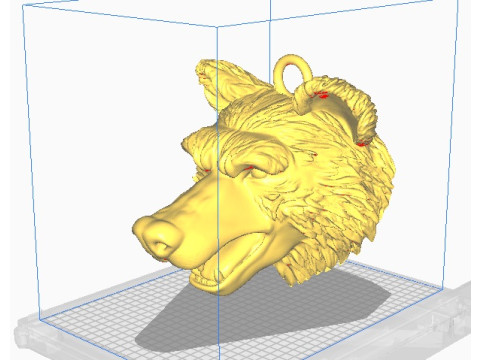 Bear head pendant Model do druku 3D