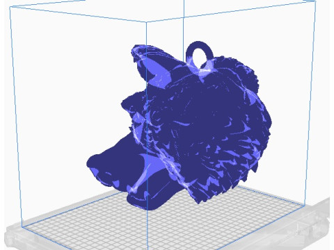 Bear head pendant Model do druku 3D