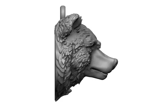 Bear head pendant 3 3D Print Model