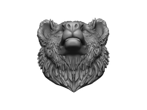 Bear head pendant 3 3D Print Model