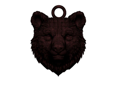 Bear head pendant 3 3D Print Model