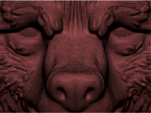 Bear head pendant 3 3D Print Model