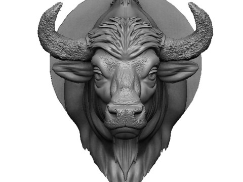 Bison head 3D 프린트 모델