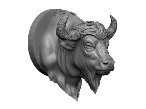 Bison head 3D Принт Модель