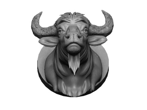 Bison head 3D Print Model