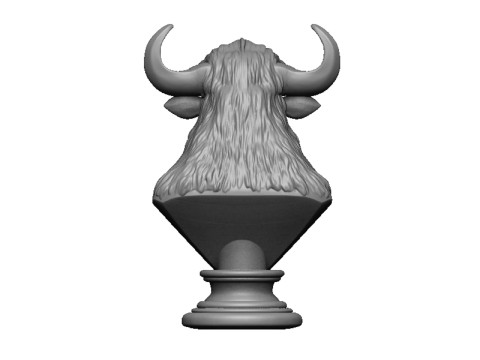 Bison head bust 3Dプリントモデル