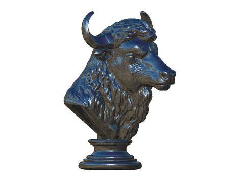 Bison head bust 3D Print Model