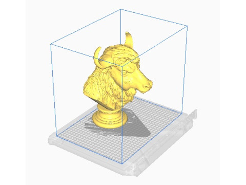 Bison head bust 3Dプリントモデル