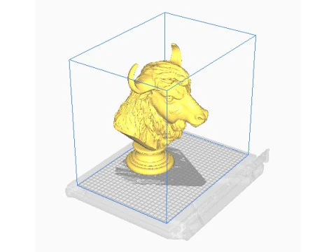 Bison head bust 3D Print Model