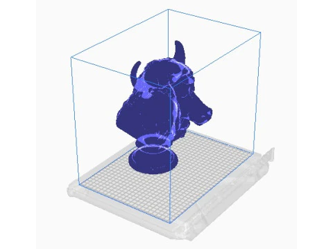 Bison head bust 3D Print Model