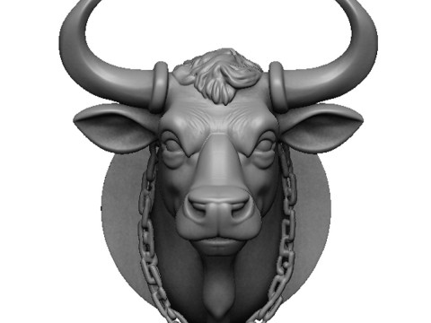 Buffalo head 2 3D 프린트 모델