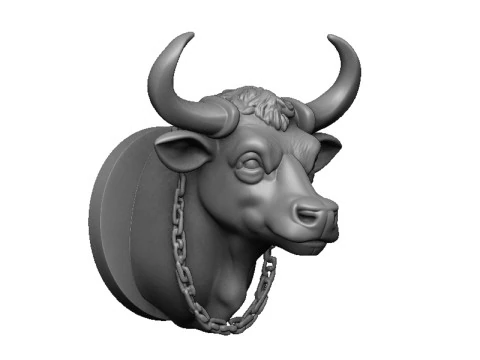 Buffalo head 2 3D Print Model