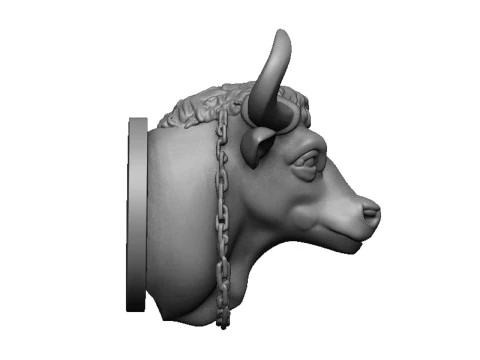 Buffalo head 2 3D Print Model