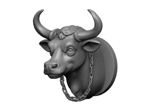 Buffalo head 2 Model Cetak 3D