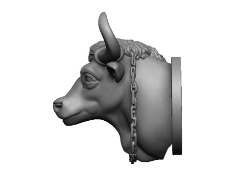 Buffalo head 2 Model Cetak 3D