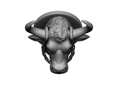 Buffalo head 2 3D Print Model