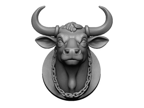 Buffalo head 2 3D Print Model