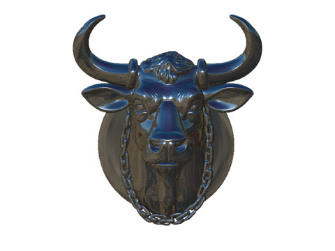 Buffalo head 2 Model Cetak 3D