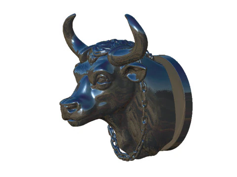 Buffalo head 2 3D Print Model