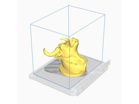 Buffalo head 2 3D Print Model