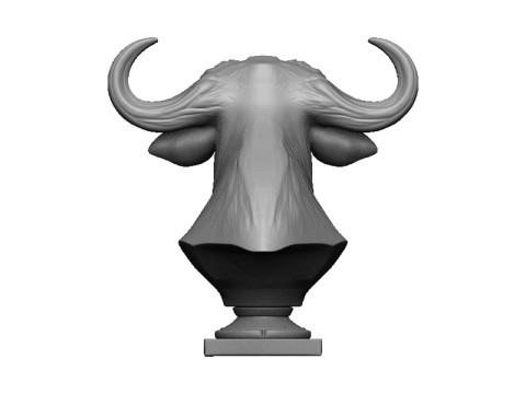 Buffalo head bust Modelo de impresión 3D