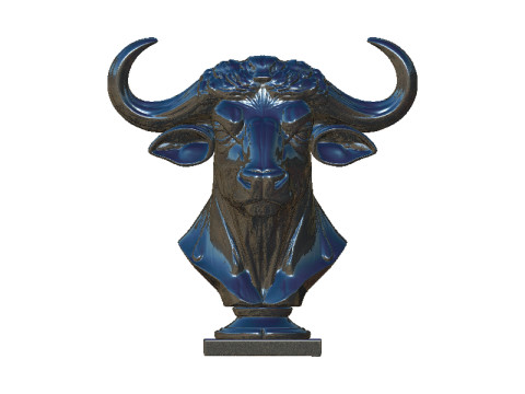 Buffalo head bust Modelo de impresión 3D