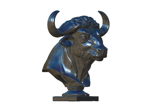Buffalo head bust Modelo de impresión 3D