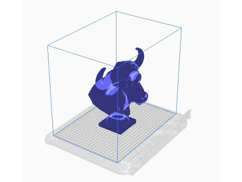Buffalo head bust 3D Print Model