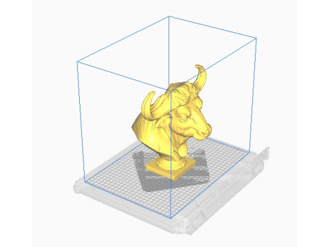 Buffalo head bust Modelo de impresión 3D