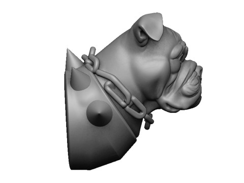 Bulldog head 3D Принт Модель