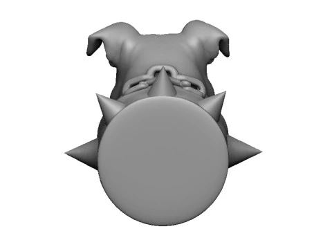 Bulldog head 3D Print Model
