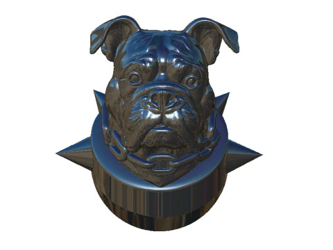Bulldog head 3D Print Model