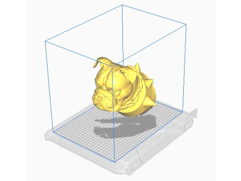 Bulldog head 3D Print Model