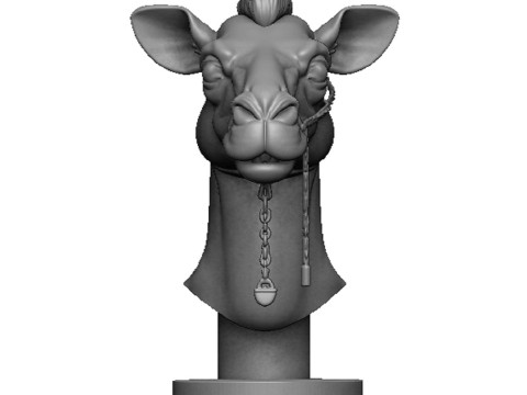 Camel head 3D 프린트 모델