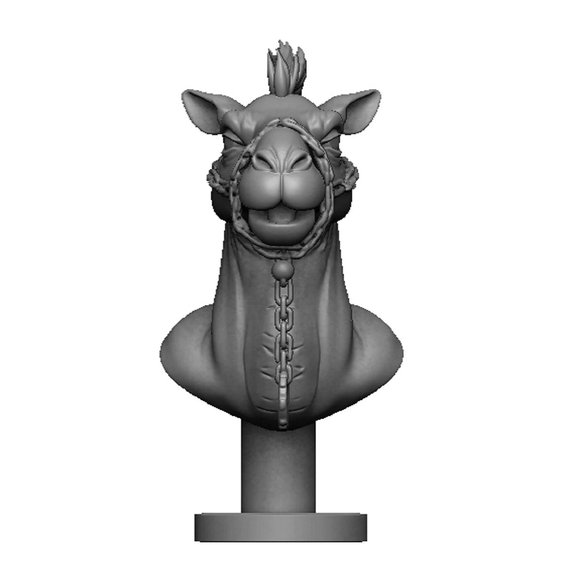 Camel head 2 3D Print Model .c4d .max .obj .3ds .fbx .stl .blend 