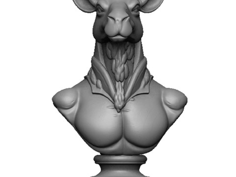 Camel head bust 3D 프린트 모델