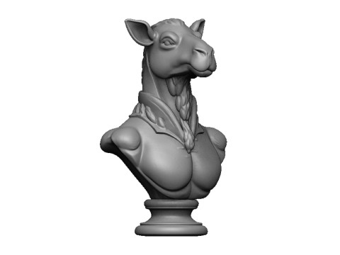 Camel head bust Model do druku 3D