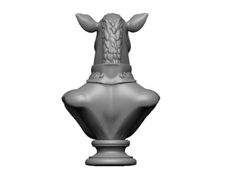 Camel head bust 3D Print Model