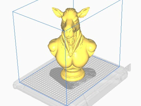 Camel head bust 3D Print Model
