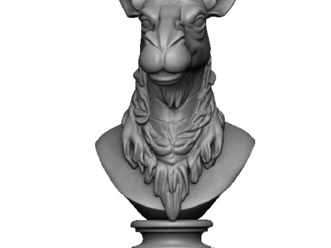 Camel head bust 2 3D 프린트 모델