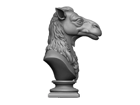 Camel head bust 2 3D Print Model