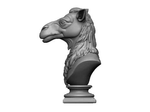 Camel head bust 2 3D Print Model