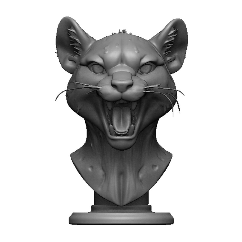 Cheetah head bust Model Cetak 3D .c4d .max .obj .3ds .fbx .stl .blend