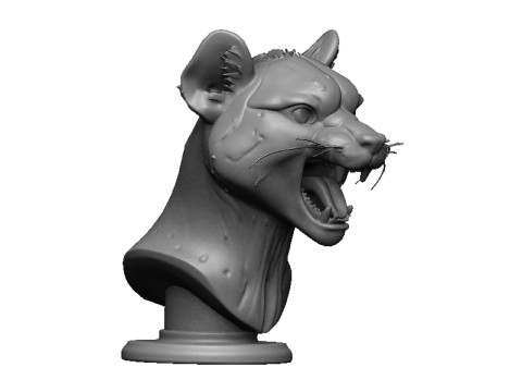 Cheetah head bust Model Cetak 3D
