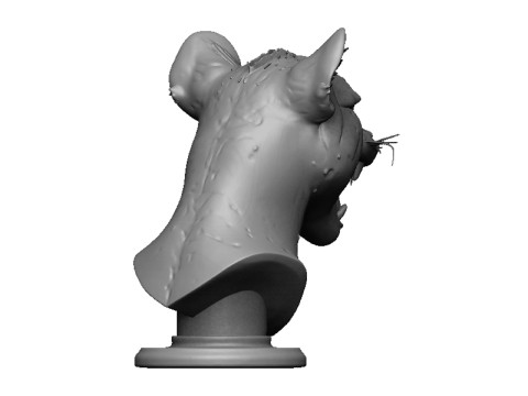 Cheetah head bust Model Cetak 3D