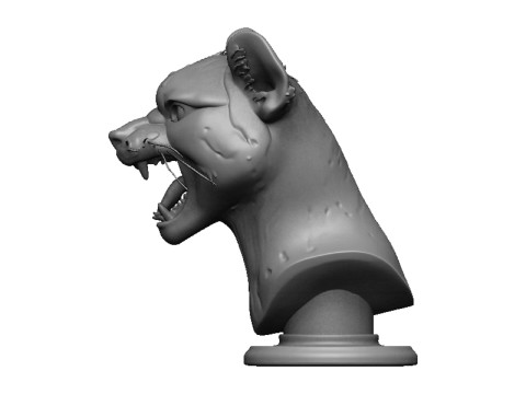 Cheetah head bust Model Cetak 3D