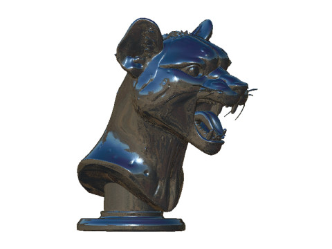 Cheetah head bust Model Cetak 3D